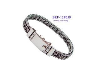 BRACELETS PLAIN SILVER 7X3 MM